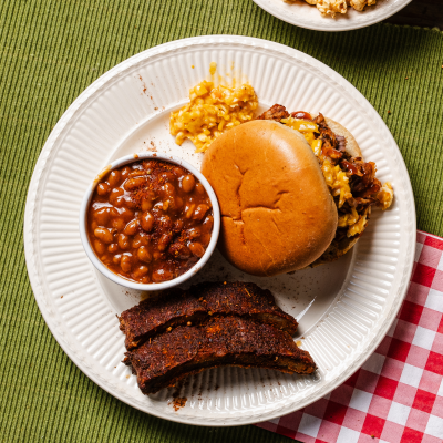 1 Slab of Ribs, 2 Pounds of Pork - Box