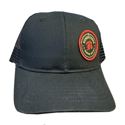 Photo of black Rendezvous logo patch hat